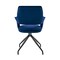 Armen Living Hadley Dining Room Accent Chair in Blue Velvet with Black Finish LCHDCHBLU - alternate 7